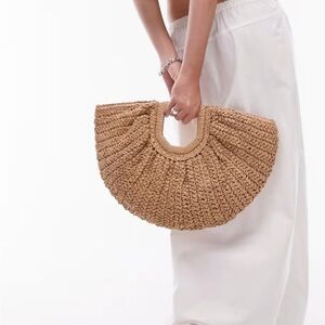 RAMLA • Half-moon Woven Handbag